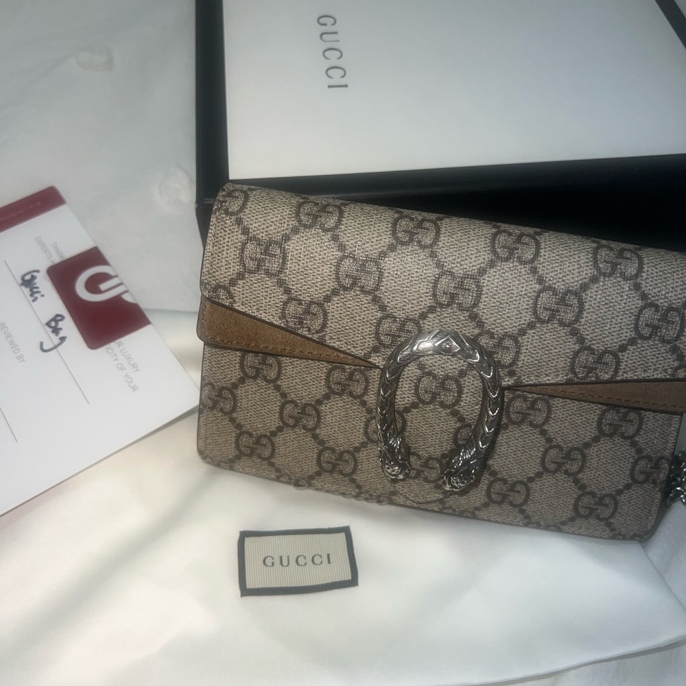 Gucci Beige and Brown Dionysus Bag